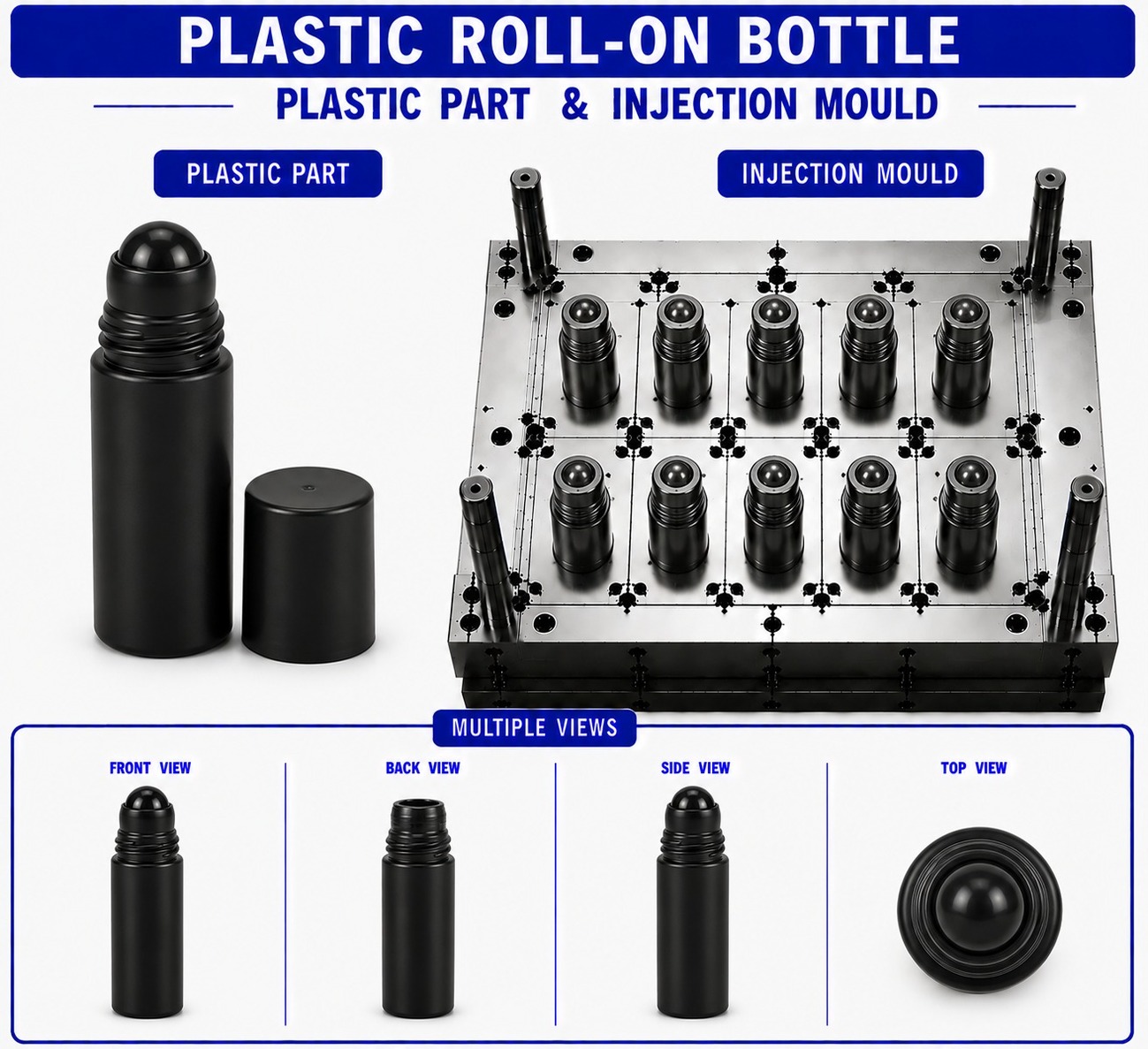 Plastic Roll On Bottle Mould and Moulding Service